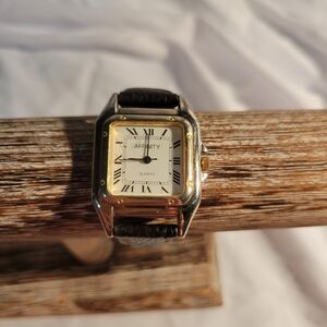 Finity Men's Black and Gold Watch